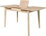 Petite table rectangulaire extensible 120 à 160 cm en bois de chêne blanchi Franka