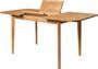 Petite table rectangulaire extensible 120 à 160 cm en bois de chêne massif Franka