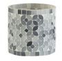 Photophore verre mosaïque gris Marino H 9 cm