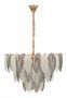 Plafonnier design feuilles luminaire floral en verre travaillé élégant FLORE