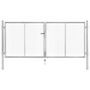 Porte de jardin Acier galvanisé 306x175 cm Argenté