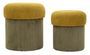 Poubelle avec rangement vert aspen lot de 2 pièces ø 42x44-35x37 cm