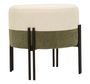 Pouf bicolore design moderne compact Julia