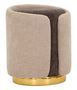 Pouf bicolore style glamour avec base dorée Ari