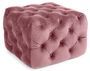 Pouf carré en velours rose Vania L 62 cm
