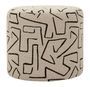 Pouf Nairobi design graphique siège d’appoint décoratif