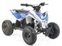 Quad électrique 1000W 36V lithium Dynostar blanc et bleu