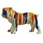 Sculpture bulldog polyrésine multicolore Tiere 40 cm