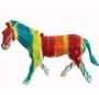 Sculpture cheval polyrésine multicolore Animay