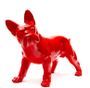 Sculpture chien boston terrier polyrésine rouge Animay 43 cm