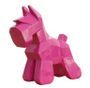 Sculpture chien schnauzer polyrésine rose Animay