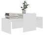 Set de 2 tables basses gigognes bois blanc brillant Folet 100 cm