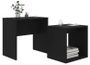 Set de 2 tables basses gigognes bois noir Filow 37 - 48 cm