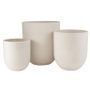 Set de 3 vases céramique blanc Liray