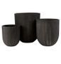 Set de 3 vases céramique noire Ocel