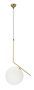 Suspension Glamour métal doré verre design minimaliste