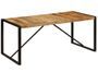 Table à manger bois de manguier massif et pieds acier noir Vinck 180 cm