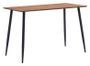 Table à manger bois foncé et pieds métal noir Azkar 120 cm