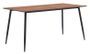 Table à manger bois foncé et pieds métal noir Azkar 140 cm