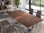 Table rectangulaire Futura 220 cm - Noyer et acier chromé