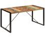 Table à manger bois reconditionné et pieds acier noir Unik 140 cm