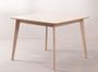 Table à manger carrée bois d'hévéa cendré clair Kise 100 cm