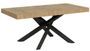 Table à manger design chêne clair et pieds entrelacés anthracite 180 cm Artemis