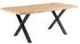 Table à manger industrielle Antika – Plateau chêne massif clair et pieds métal noir