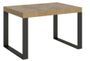 Table à manger moderne bois clair et pieds métal anthracite Tiroz 130 cm