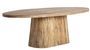 Table à manger ovale en bois massif marron clair KEZA – Artisanat d’exception