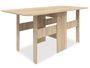Table à manger pliable bois chêne clair Arubia 89 cm