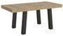Table à manger rectangulaire bois clair et pieds métal anthracite Bidy 180 cm