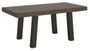 Table à manger rectangulaire bois foncé et pieds métal anthracite Bidy 160 cm