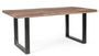 Table à manger rectangulaire en bois d'acacia sur 2 pieds acier noir Natty 180 cm