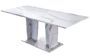 Table à manger rectangulaire extensible bois blanc effet marbre vernis Botela 180 à 225 cm