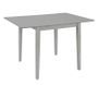 Table à manger rectangulaire extensible bois et hévéa massif gris Linkeo