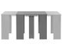 Table console extensible carrée gris brillant 90/133/175 cm Lamio