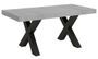 Table à manger rectangulaire gris béton et pieds métal gris foncé Tsara 160 cm