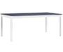 Table à manger rectangulaire pin massif blanc et gris Sadou 180 cm