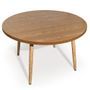 Table à manger ronde bois frêne clair Bossa 120 cm