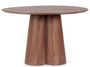 Table à manger ronde en bois massif marron NASSOR Ø120 cm