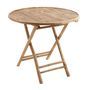 Table à manger ronde pliable bambou clair Nayra D 90 cm