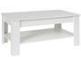 Table basse 2 niveaux blanc mat Koryne L 110 x H 47 x P 65 cm