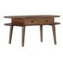 Table basse 2 tiroirs acacia massif foncé Sopra