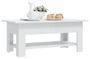 Table basse Blanc brillant 102x55x42 cm