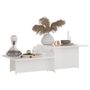 Table basse Blanc brillant 111,5x50x33 cm