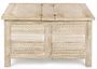 Table basse carrée avec rangement en bois avec motifs Mabel L 80 cm