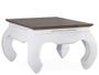 Table basse carrée KOREST – Bois massif blanc et marron
