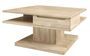 Table basse carrée en bois de chêne blanchi 2 tiroirs Kalido 90 cm