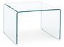Table basse carrée en verre transparent Iris - Lot de 2